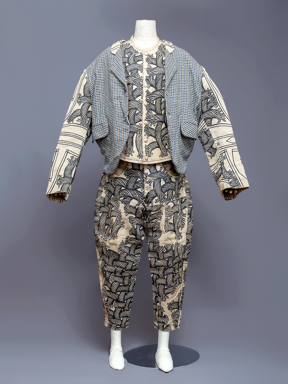 Christopher Nemeth Rope Pattern 3-Piece Linen Suit, 1980s-1990s 