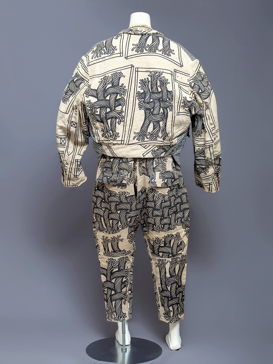 Christopher Nemeth Rope Pattern 3-Piece Linen Suit, 1980s-1990s 